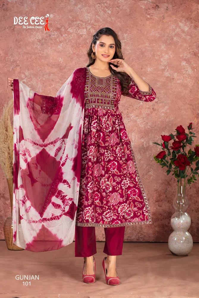 Gunjan By Deecee Modal Silk Kurti With Bottom Dupatta Suppliers In India